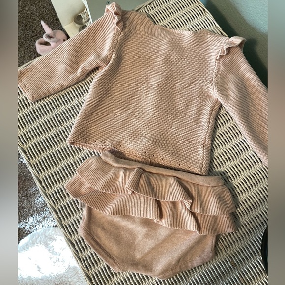 Elegant Baby Knit Cardigan Bloomer set 6 months - Picture 2 of 4